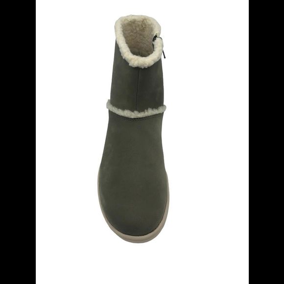 CLOUDSTEPPERS by Clarks Faux Fur Ankle Boots Step Glow Olive Taupe - Medium - Picture 4 of 5